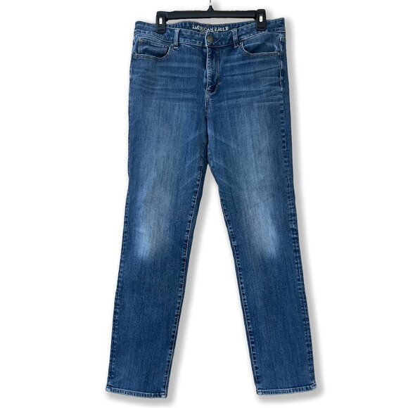 American Eagle | Hi-Rise Straight Jeans | 14 Long - Picture 1 of 11